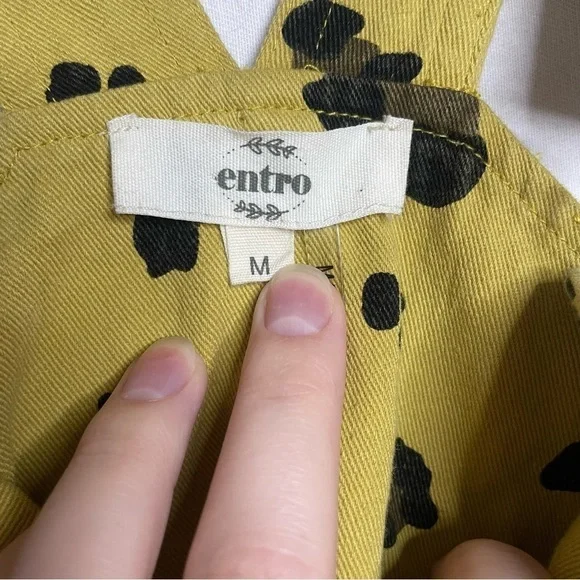 Entro Boho Leopard Pinafore Jumper Overalls Mini Dress - Picture 2 of 15